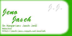 jeno jasch business card